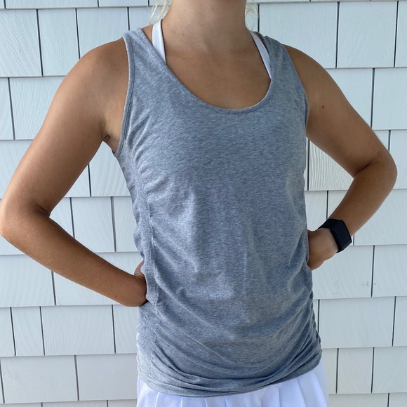 Athleta Tops - Athleta Pure Ruched Tank Top style 438725 gray medium